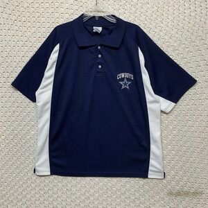 Dallas Cowboys Polo Shirt Mens XL NFL Official  Football‎ Authentic Blue White